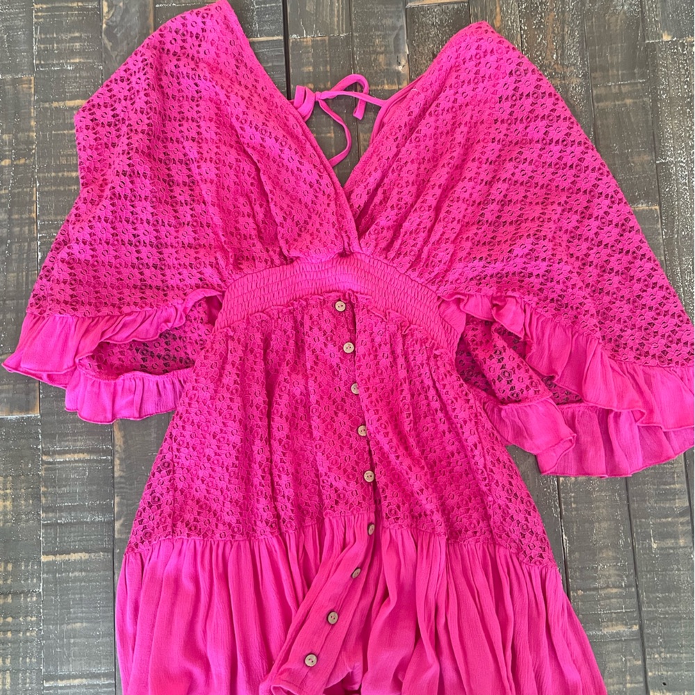 Pink romper dress